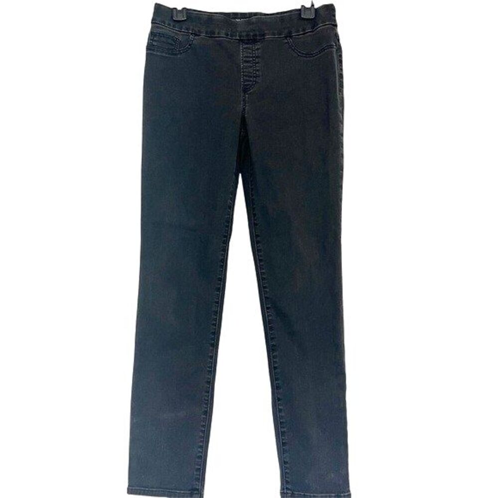 Chicos Womens Black Pull On Denim Ankle Jeggings Size 4